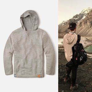 Paka Royal Alpaca Unisex Oatmeal Beige Blend Long Sleeve Hoodie XL